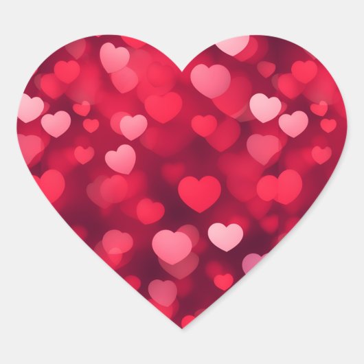 Valentijnsdag harten Achtergrond Hart Sticker (Voorkant)