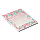 Valentijnsdag harten Banner Cute en  Notitieblok (Schuin)