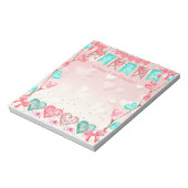 Valentijnsdag harten Banner Cute en  Notitieblok (Linkerzijde)