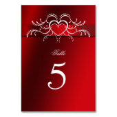 Valentijnsdag, harten, bruiloft, tafelnummer (Voorkant)