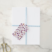 Valentijnsdag harten - burgundy cadeaulabel (Met Touw)