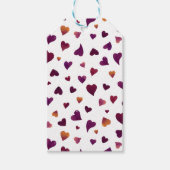 Valentijnsdag harten - burgundy cadeaulabel (Voorkant)