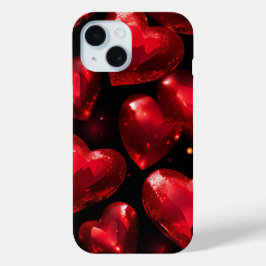 Valentijnsdag harten chique iPhone 15 case