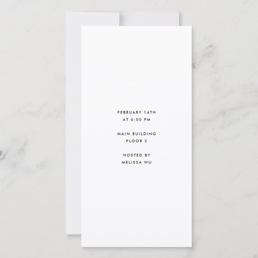 Valentijnsdag Harten Cocktail Party Uitnodiging (Achterkant)