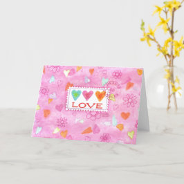 Valentijnsdag Harten die liefde sturen wenst Kaart