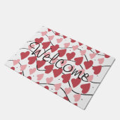 Valentijnsdag Harten Doodle Krabbels Deurmat (Schuin)