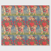  Valentijnsdag Harten en Cupid Holiday Cadeaupapier (Vlak)