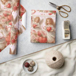 Valentijnsdag Harten en Engelen Feestdag Cadeaupapier