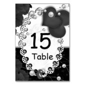 Valentijnsdag harten en kralen parelrood zwart met kaart (Achterkant)