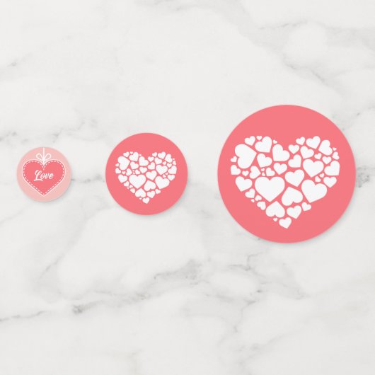 Valentijnsdag Harten en liefdesmix ID571 Confetti (Achterkanten)