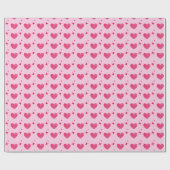 Valentijnsdag harten en sterren cadeaupapier (Vlak)