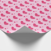 Valentijnsdag harten en sterren cadeaupapier (Hoek)