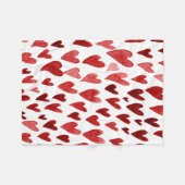 Valentijnsdag harten explosie - roze en rood fleece deken (Voorkant (Horizontaal))