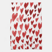 Valentijnsdag harten explosie - roze en rood theedoek (Verticaal)