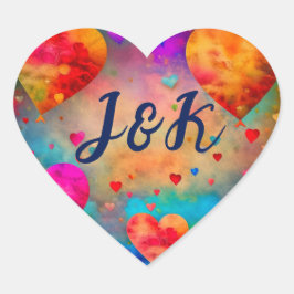 Valentijnsdag  harten gepersonaliseerd hart sticker