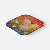 Valentijnsdag  harten gepersonaliseerd papieren bordje (Gebogen)