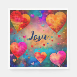 Valentijnsdag  harten gepersonaliseerd servet