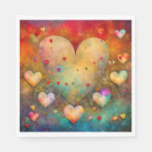 Valentijnsdag  harten gepersonaliseerd servet (Voorkant)