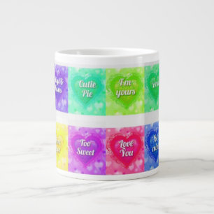Valentijnsdag harten grote koffiekop