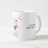 Valentijnsdag Harten In Pot Monogram Grote Koffiekop (Voorkant rechts)
