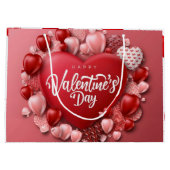 Valentijnsdag Harten in Rood Groot Cadeauzakje (Achterkant)
