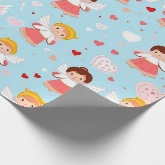 Valentijnsdag harten inpakpapier (Hoek)