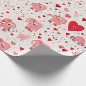 Valentijnsdag harten inpakpapier (Hoek)