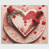 Valentijnsdag harten  Inpakpapier (Vlak)