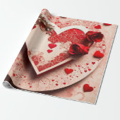 Valentijnsdag harten  Inpakpapier (Uitgerold)