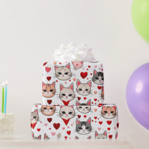 Valentijnsdag harten inpakpapier