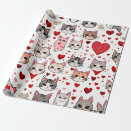 Valentijnsdag harten inpakpapier