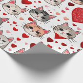 Valentijnsdag harten inpakpapier (Hoek)