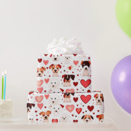 Valentijnsdag harten inpakpapier