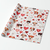 Valentijnsdag harten inpakpapier (Uitgerold)