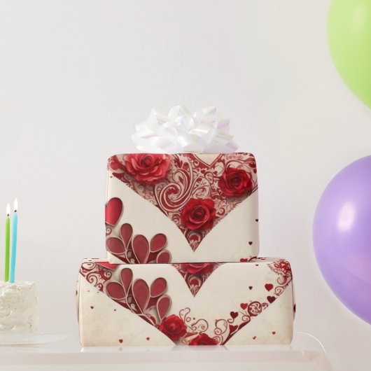Valentijnsdag harten inpakpapier (Feestgeschenken)