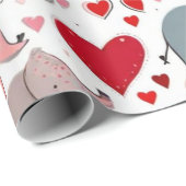 Valentijnsdag harten inpakpapier (Rol Hoek)