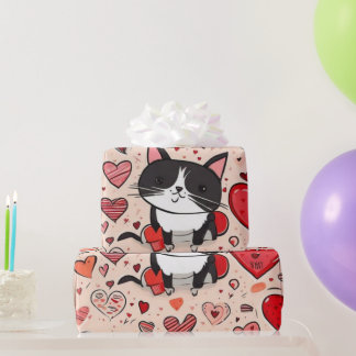 Valentijnsdag harten inpakpapier