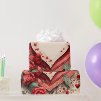 Valentijnsdag harten inpakpapier