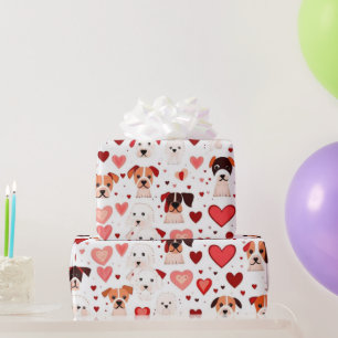 Valentijnsdag harten inpakpapier