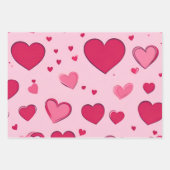 Valentijnsdag Harten Inpakpapier 01 Vel (Voorkant 3)