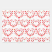 Valentijnsdag Harten  Kaarten 3  Inpakpapier Vel (Voorkant 2)