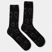 Valentijnsdag Harten Krabbels Sokken (Rechts)