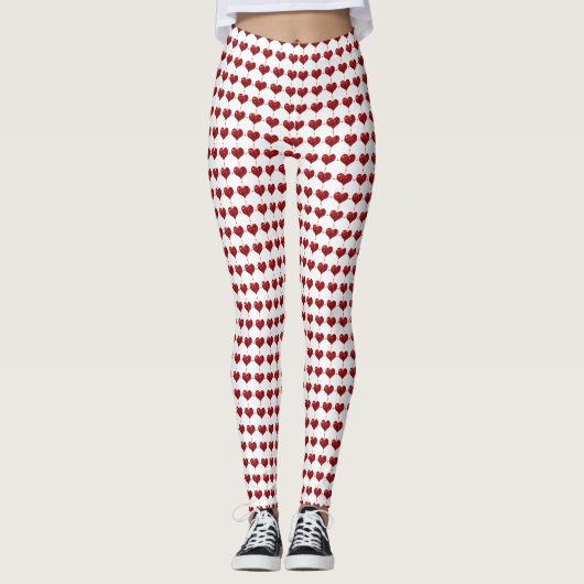 Valentijnsdag Harten leggings (Voorkant)