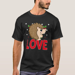 Valentijnsdag Harten Liefde Egel Dieren Vrouwen T-shirt