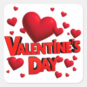 Valentijnsdag harten liefde  vierkante sticker