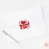 Valentijnsdag harten liefde vierkante sticker (Envelop)
