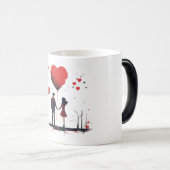 Valentijnsdag Harten Magische Mok (Voorkant rechts)