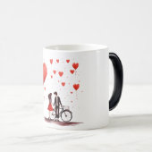 Valentijnsdag Harten Magische Mok (Voorkant rechts)
