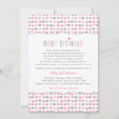 Valentijnsdag harten meisje baby Strooi Uitnodigen Kaart (Voorkant)