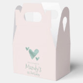 Valentijnsdag Harten Metallic Waterverf Birthday Bedankdoosjes (Geopend)